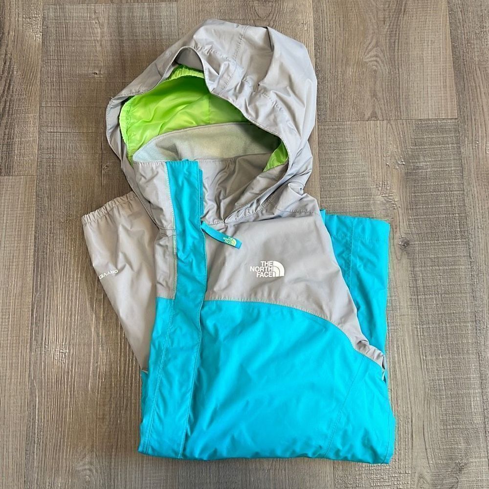 The North Face Youth Girls Size XL Colorblock Hooded Dry Vent Jacket Coat